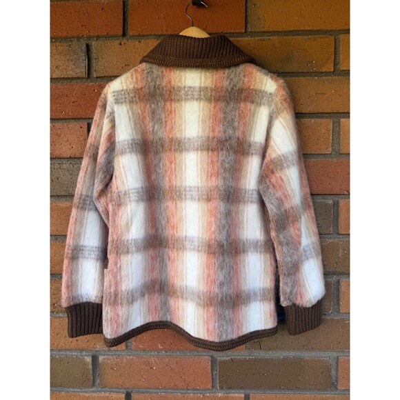 Vintage Plaid Wool Jacket Tourmalet Tissu des Pyrenees France‎ | Medium - Picture 2 of 12